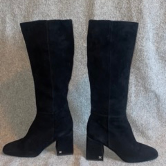 Sam Edelman Clarem Black Suede Knee High Boot 9 - Picture 3 of 5